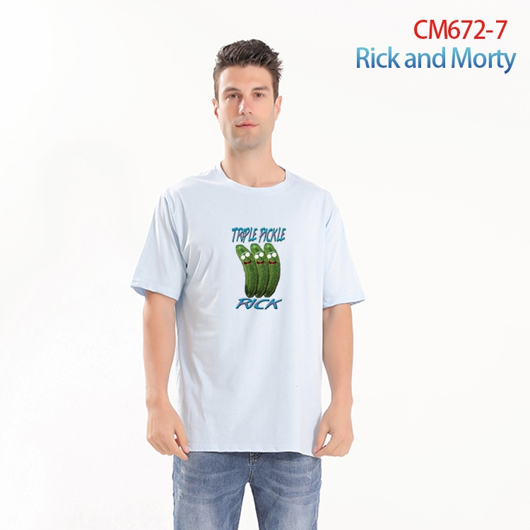 Rick and Morty Printed short-sleeved cotton T-shirt from S to 4XL  CM-672-7