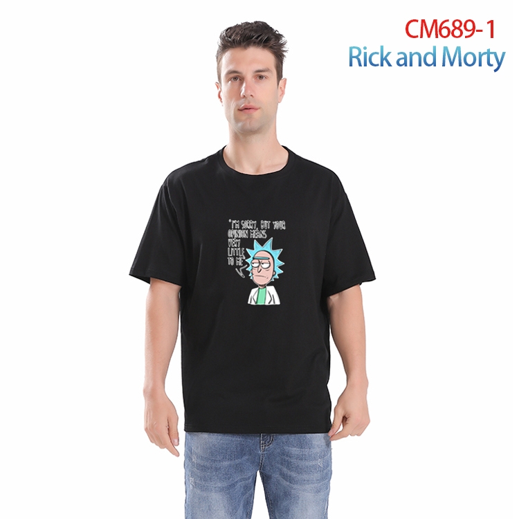 Rick and Morty Printed short-sleeved cotton T-shirt from S to 4XL CM-689-1