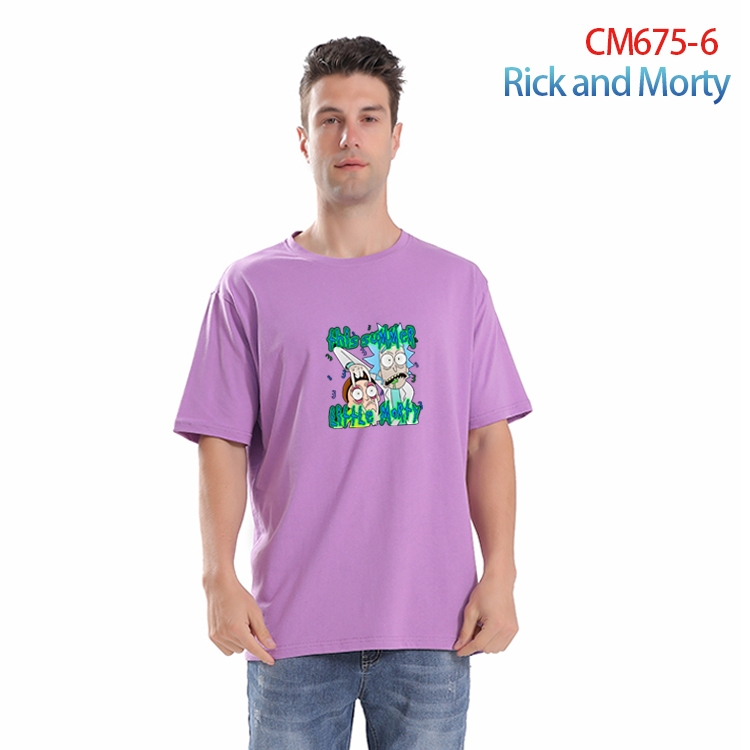 Rick and Morty Printed short-sleeved cotton T-shirt from S to 4XL CM-675-6