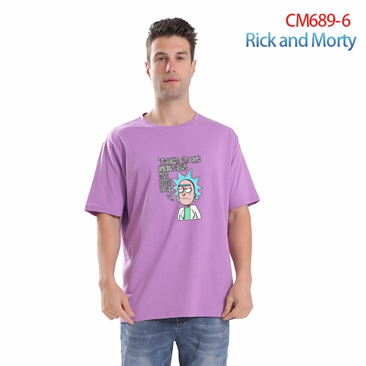 Rick and Morty Printed short-sleeved cotton T-shirt from S to 4XL  CM-689-6