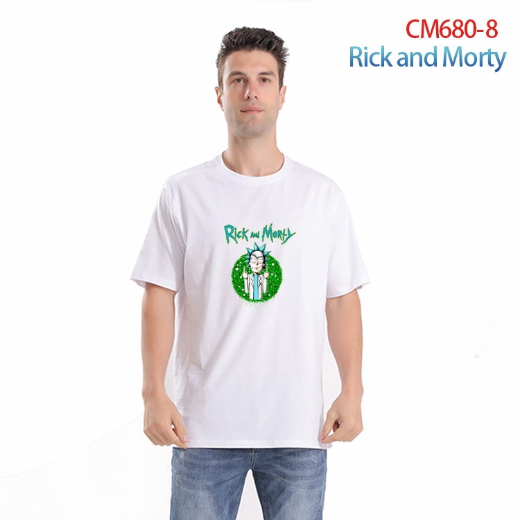 Rick and Morty Printed short-sleeved cotton T-shirt from S to 4XL  CM-680-8