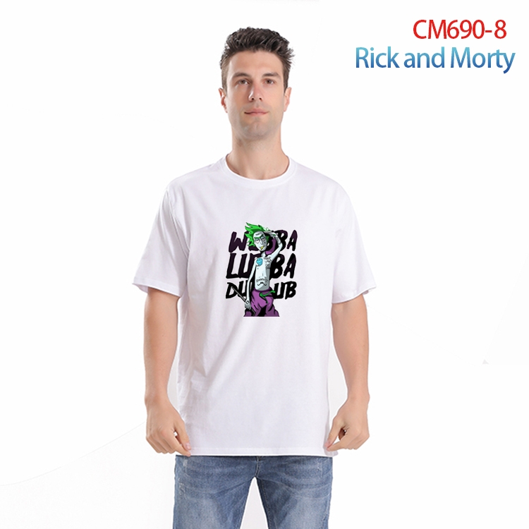 Rick and Morty Printed short-sleeved cotton T-shirt from S to 4XL CM-690-8