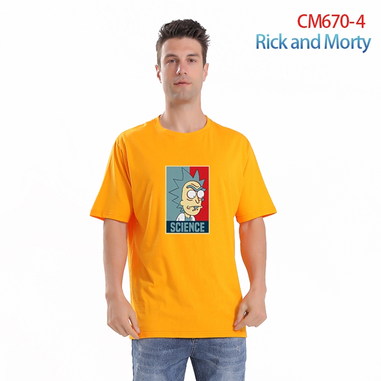 Rick and Morty Printed short-sleeved cotton T-shirt from S to 4XL CM-670-4