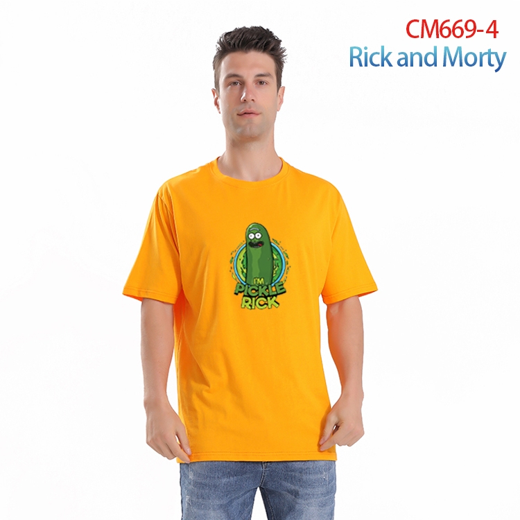 Rick and Morty Printed short-sleeved cotton T-shirt from S to 4XL   CM-669-4