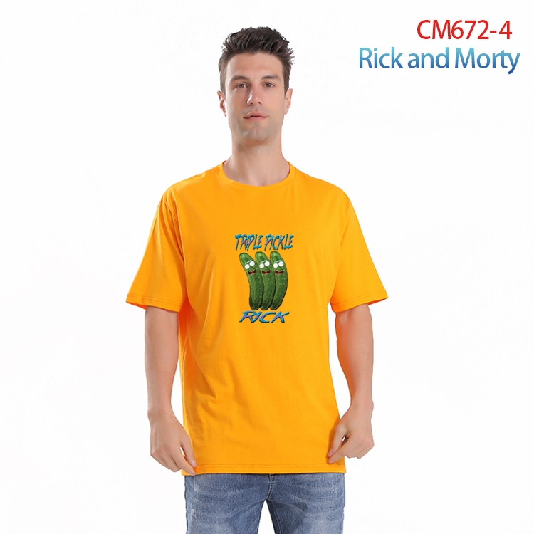 Rick and Morty Printed short-sleeved cotton T-shirt from S to 4XL  CM-672-4