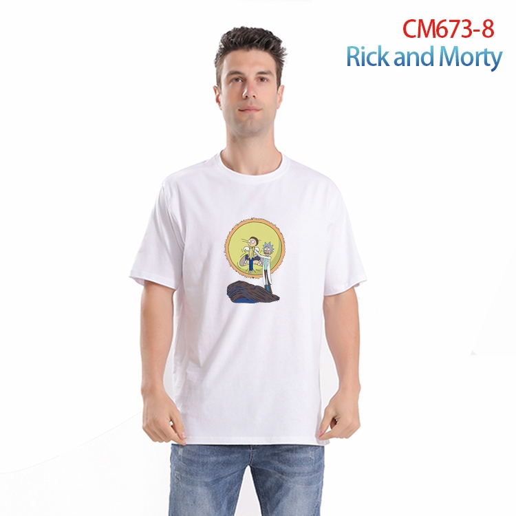 Rick and Morty Printed short-sleeved cotton T-shirt from S to 4XL CM-673-8