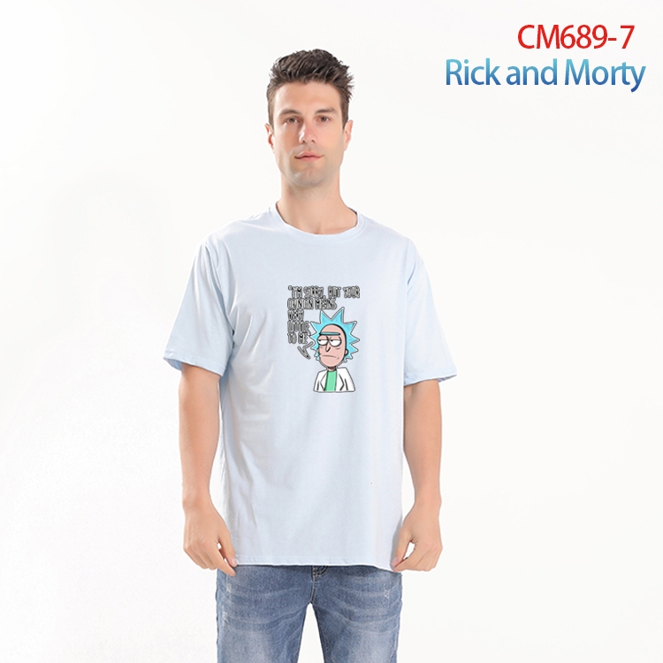 Rick and Morty Printed short-sleeved cotton T-shirt from S to 4XL  CM-689-7
