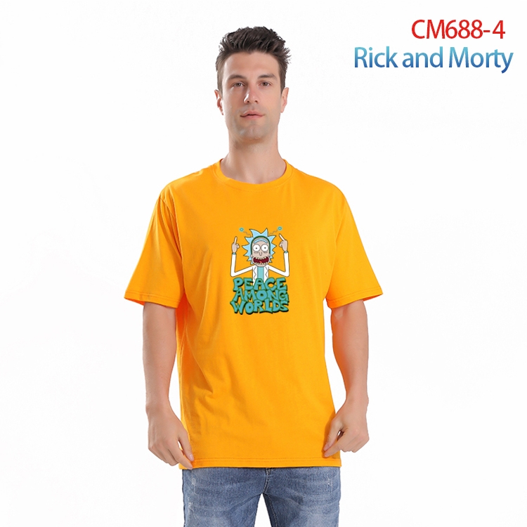 Rick and Morty Printed short-sleeved cotton T-shirt from S to 4XL CM-688-4