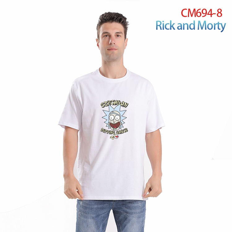 Rick and Morty Printed short-sleeved cotton T-shirt from S to 4XL CM-694-8