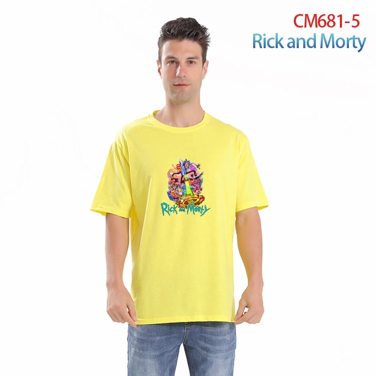 Rick and Morty Printed short-sleeved cotton T-shirt from S to 4XL CM-681-5