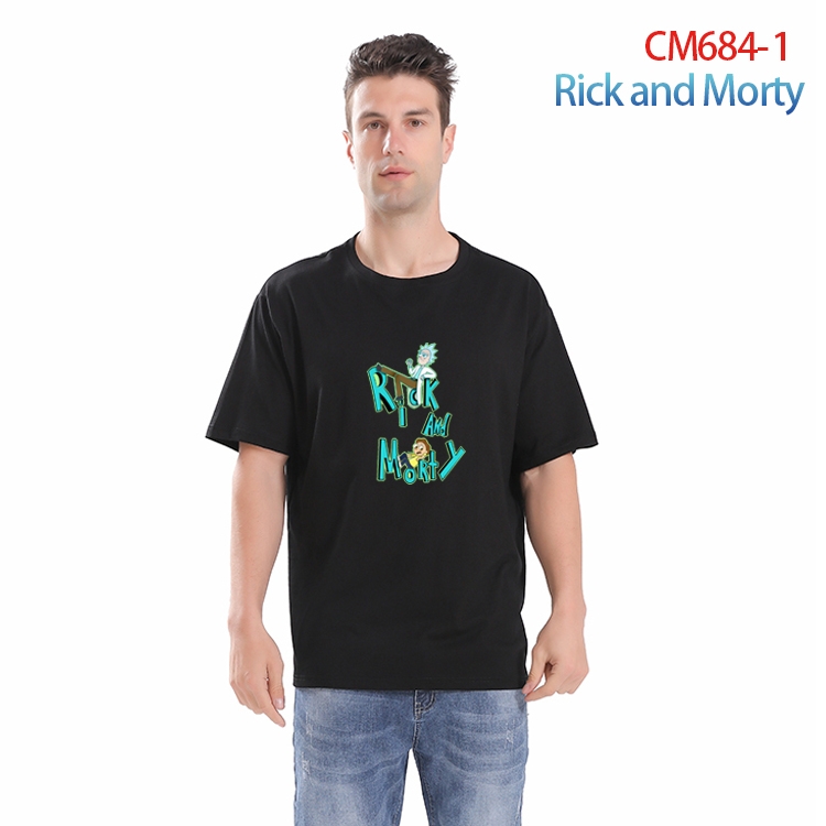 Rick and Morty Printed short-sleeved cotton T-shirt from S to 4XL CM-684-1