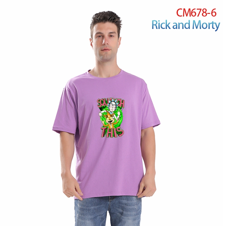 Rick and Morty Printed short-sleeved cotton T-shirt from S to 4XL  CM-678-6