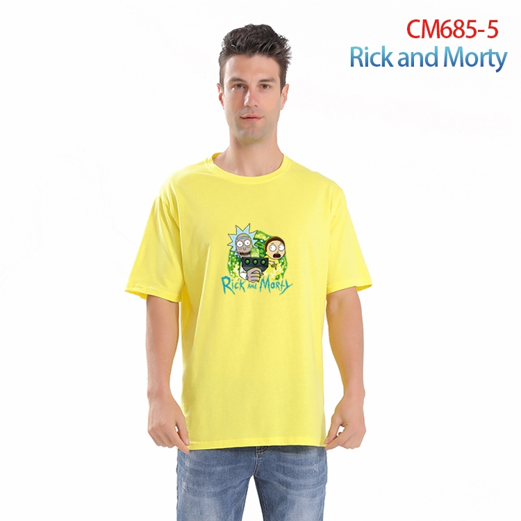 Rick and Morty Printed short-sleeved cotton T-shirt from S to 4XL  CM-685-5