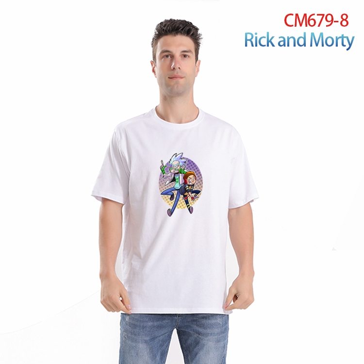 Rick and Morty Printed short-sleeved cotton T-shirt from S to 4XL CM-679-8