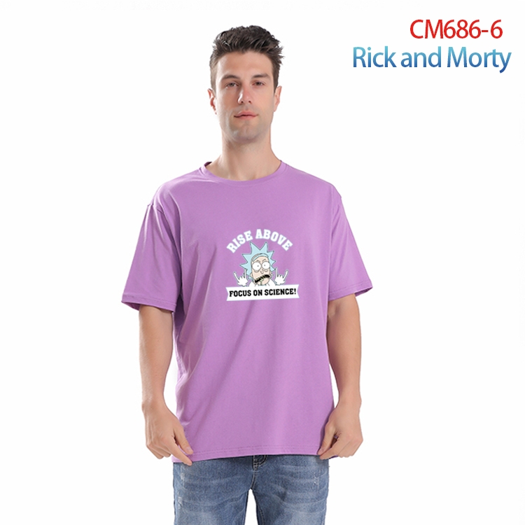 Rick and Morty Printed short-sleeved cotton T-shirt from S to 4XL CM-686-6