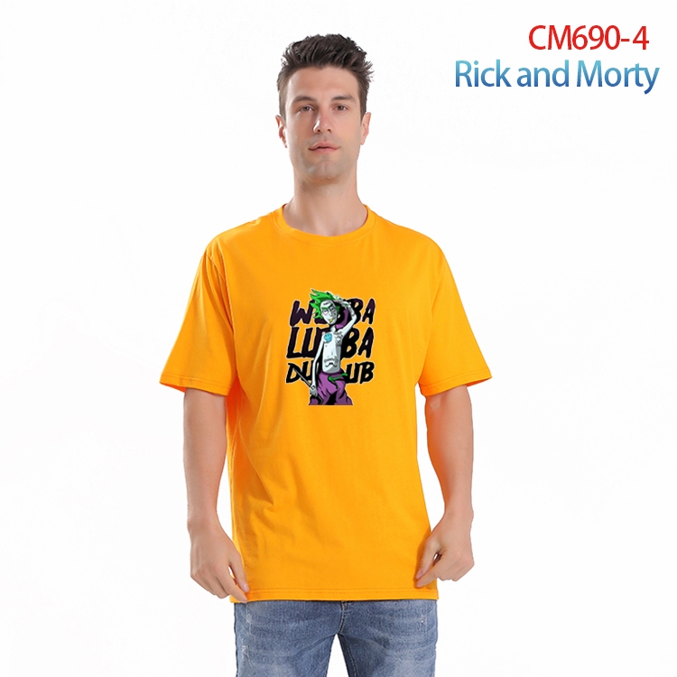 Rick and Morty Printed short-sleeved cotton T-shirt from S to 4XL  CM-690-4
