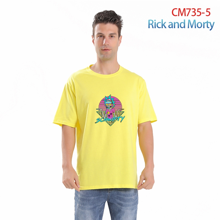 Rick and Morty Printed short-sleeved cotton T-shirt from S to 4XL CM-735-5