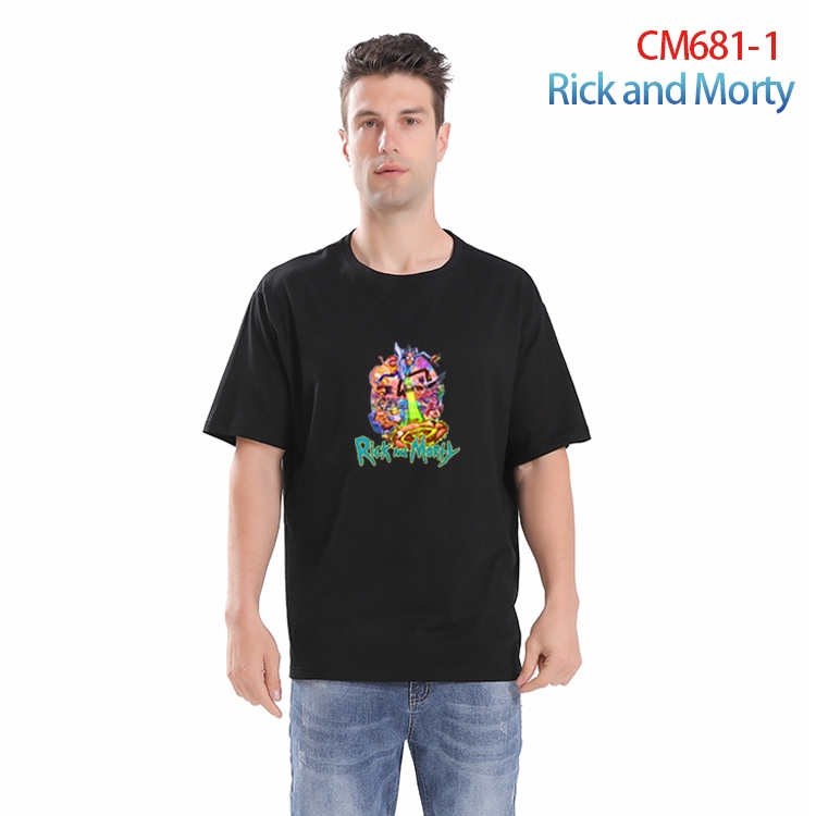 Rick and Morty Printed short-sleeved cotton T-shirt from S to 4XL CM-681-1