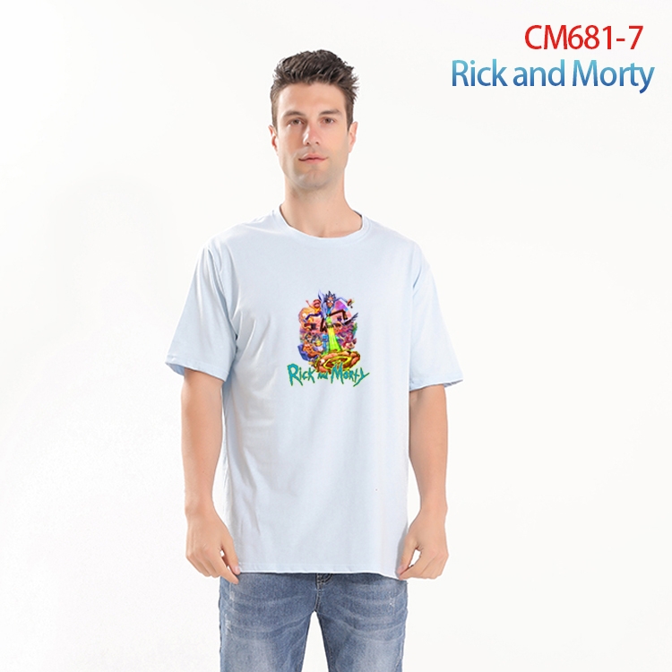 Rick and Morty Printed short-sleeved cotton T-shirt from S to 4XL  CM-681-7