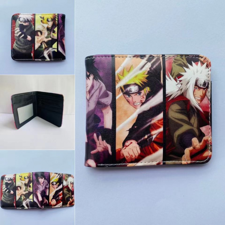 Naruto  Full color two fold short wallet purse 11X9.5CM 60G