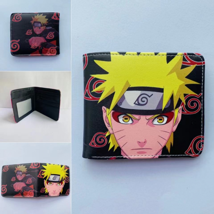 Naruto Full color two fold short wallet purse 11X9.5CM 60G