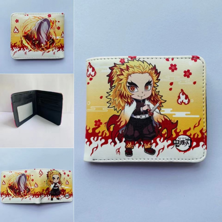 Demon Slayer Kimets  Full color two fold short wallet purse 11X9.5CM 60G  style A