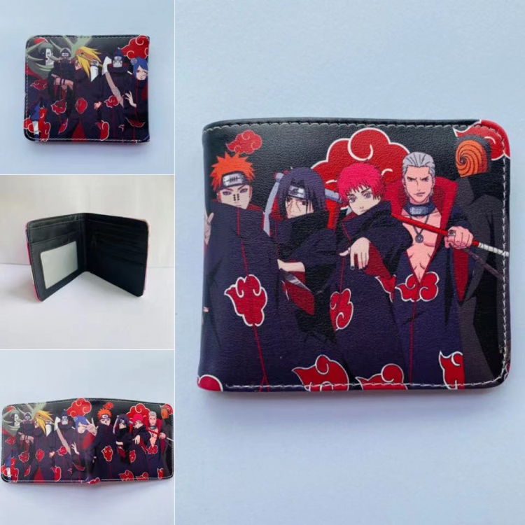 Naruto Full color two fold short wallet purse 11X9.5CM 60G