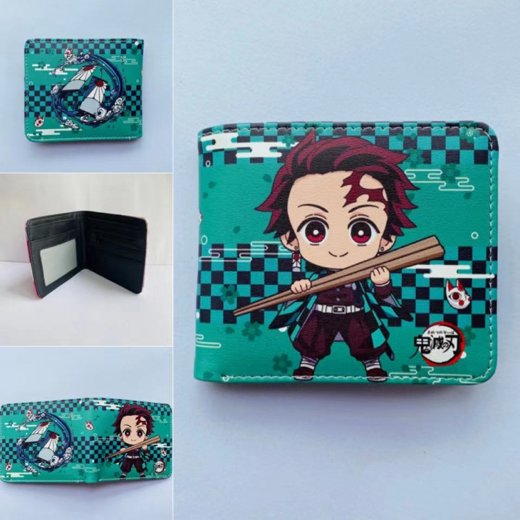 Demon Slayer Kimets Full color two fold short wallet purse 11X9.5CM 60G  style E