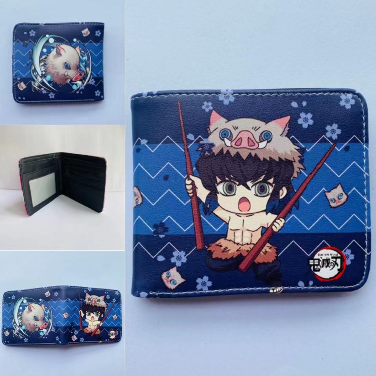 Demon Slayer Kimets  Full color two fold short wallet purse 11X9.5CM 60G  style F