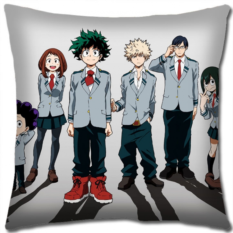 Hero Academia Anime square full-color pillow cushion 45X45CM NO FILLING  w9-413