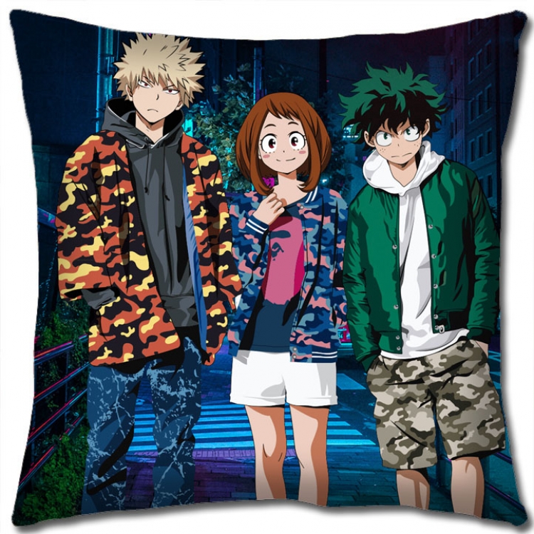 Hero Academia Anime square full-color pillow cushion 45X45CM NO FILLING w9-424