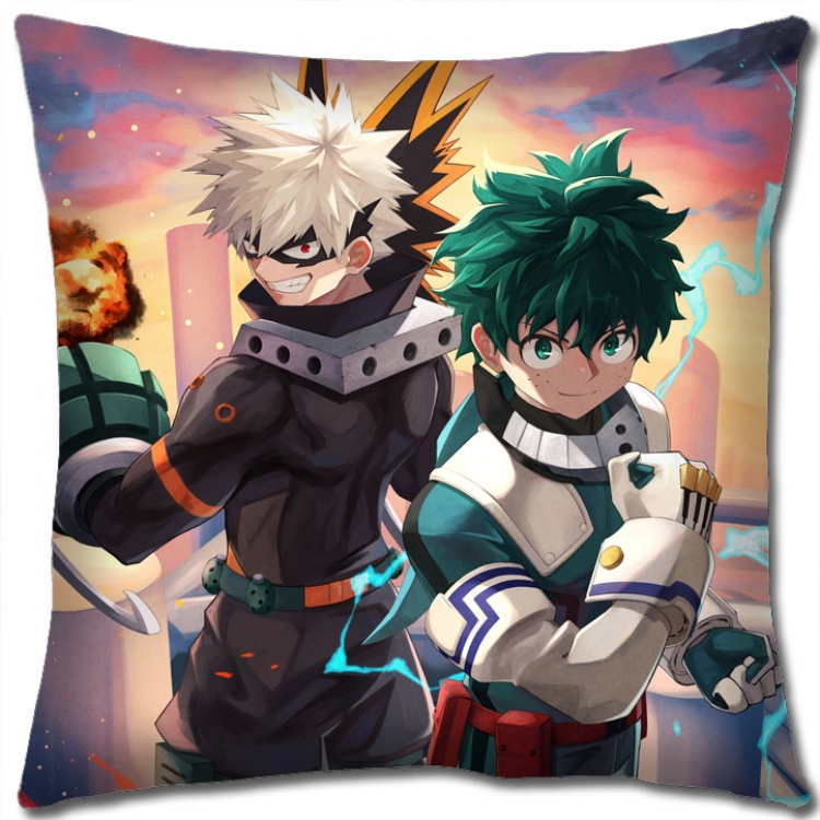 Hero Academia Anime square full-color pillow cushion 45X45CM NO FILLING  w9-349