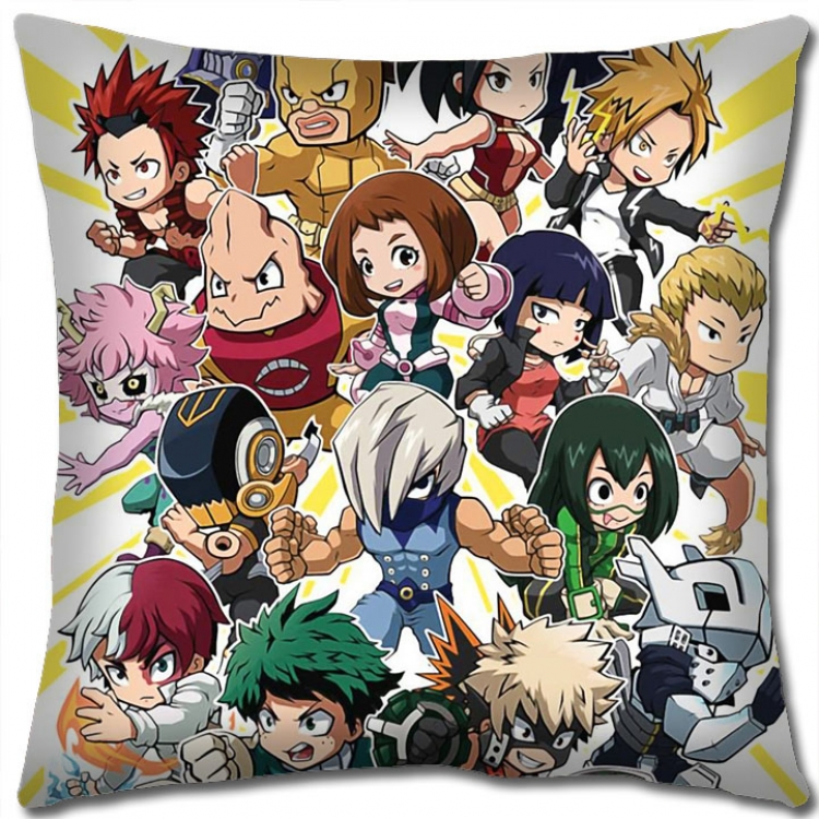 Hero Academia Anime square full-color pillow cushion 45X45CM NO FILLING w9-356