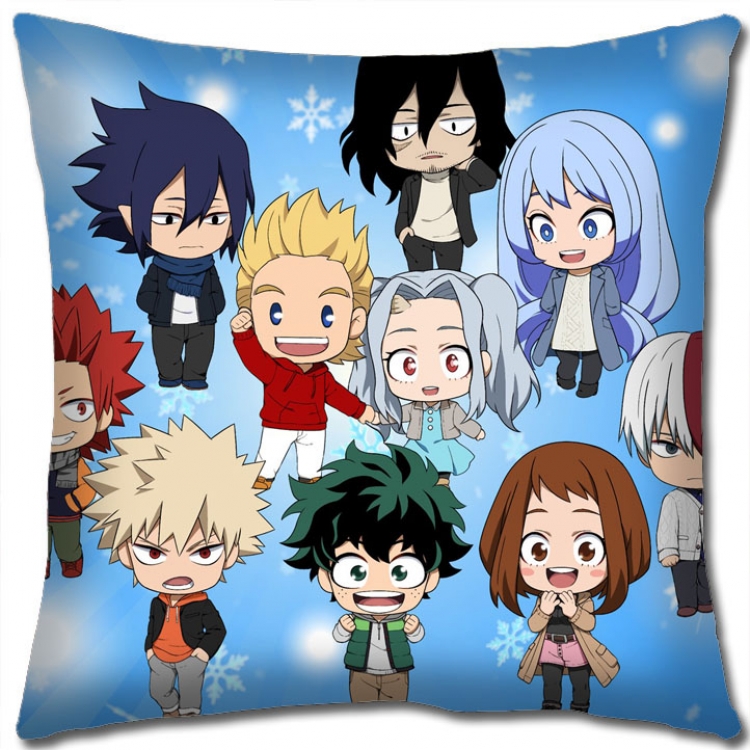 Hero Academia Anime square full-color pillow cushion 45X45CM NO FILLING  w9-407