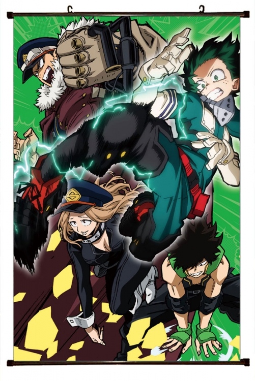 My Hero Academia Anime Plastic rod Cloth painting Wall Scroll 60X90CM   w9-374