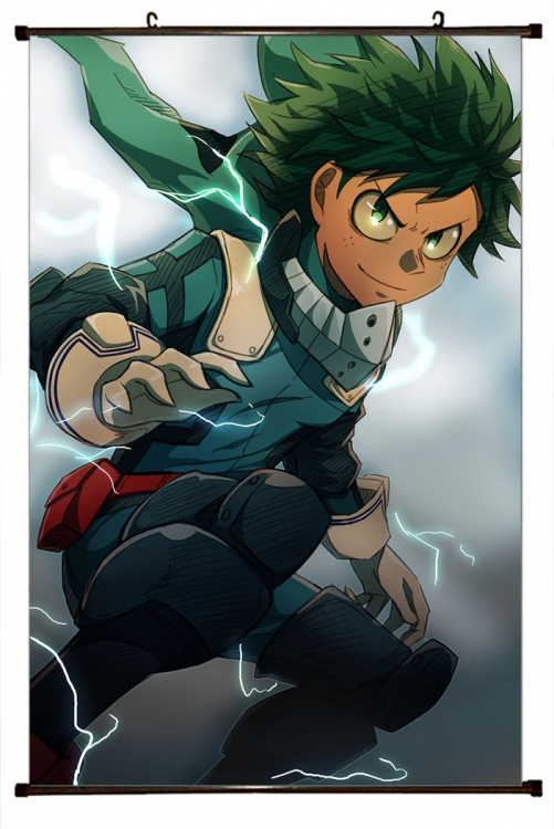 My Hero Academia Anime Plastic rod Cloth painting Wall Scroll 60X90CM  w9-339