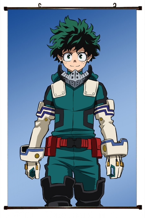 My Hero Academia Anime Plastic rod Cloth painting Wall Scroll 60X90CM  w9-357