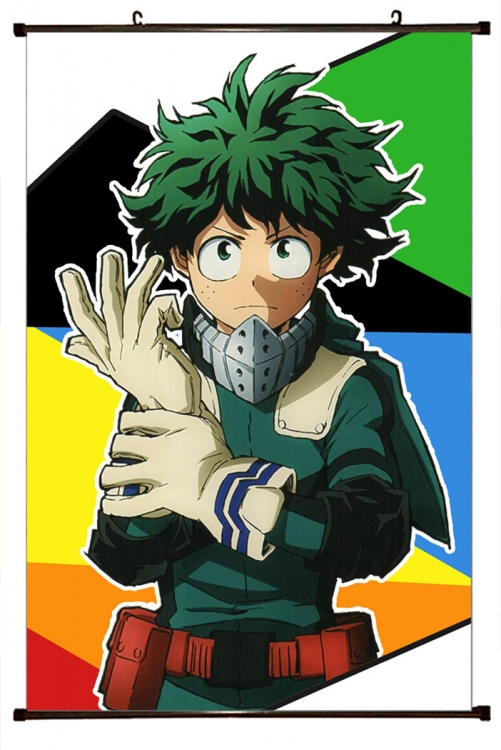 My Hero Academia Anime Plastic rod Cloth painting Wall Scroll 60X90CM w9-431