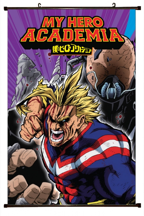 My Hero Academia Anime Plastic rod Cloth painting Wall Scroll 60X90CM  w9-429