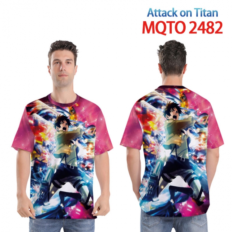 Shingeki no Kyojin Full color printed short sleeve T-shirt 2XS-4XL  9 sizes MQTO 2482