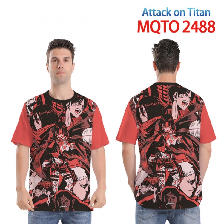 Shingeki no Kyojin Full color printed short sleeve T-shirt 2XS-4XL  9 sizes  MQTO 2488