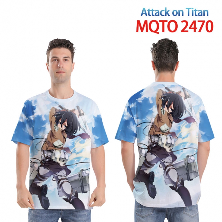 Shingeki no Kyojin Full color printed short sleeve T-shirt 2XS-4XL  9 sizes   MQTO 2470