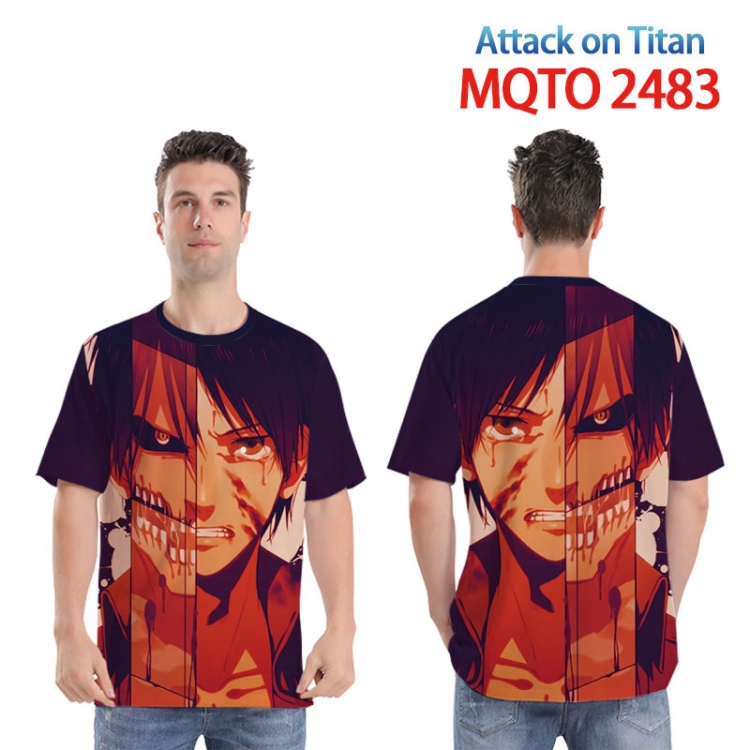 Shingeki no Kyojin Full color printed short sleeve T-shirt 2XS-4XL  9 sizes  MQTO 2483