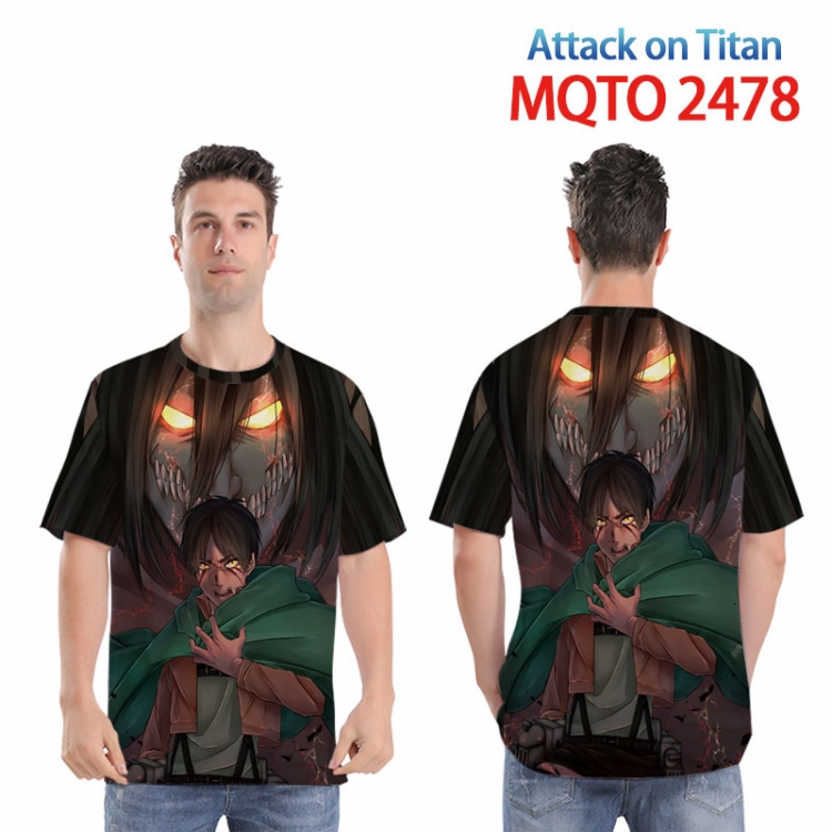 Shingeki no Kyojin Full color printed short sleeve T-shirt 2XS-4XL  9 sizes  MQTO 2478