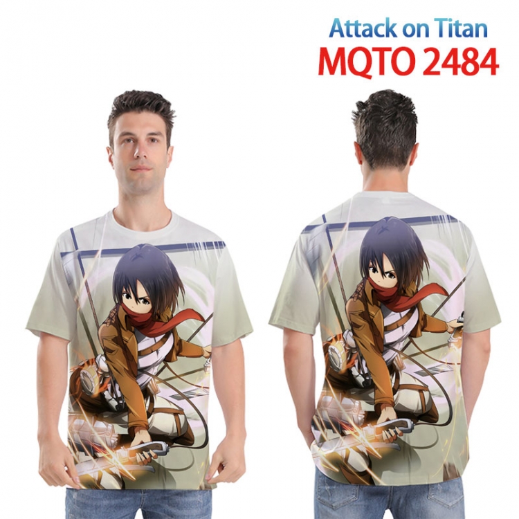 Shingeki no Kyojin Full color printed short sleeve T-shirt 2XS-4XL  9 sizes  MQTO 2484