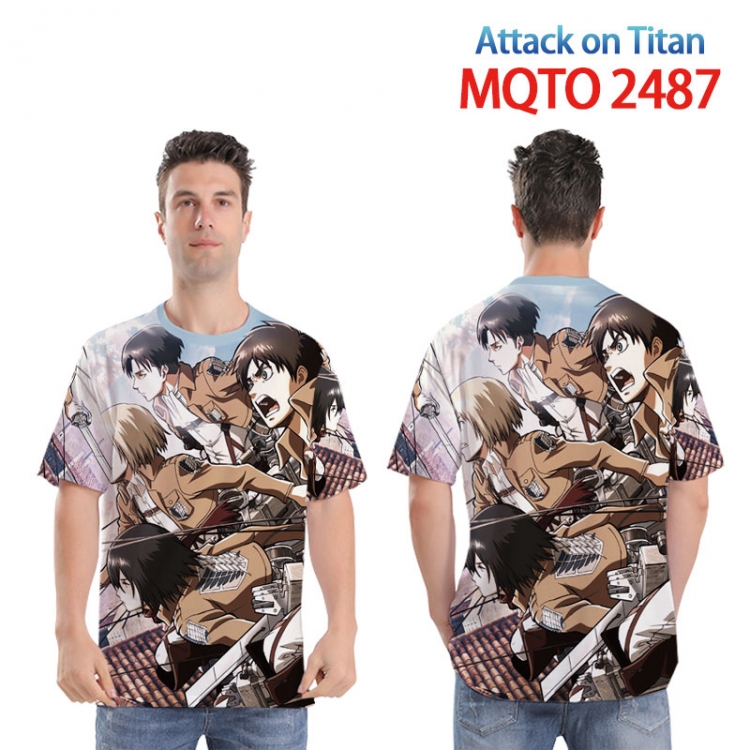 Shingeki no Kyojin Full color printed short sleeve T-shirt 2XS-4XL  9 sizes  MQTO 2487