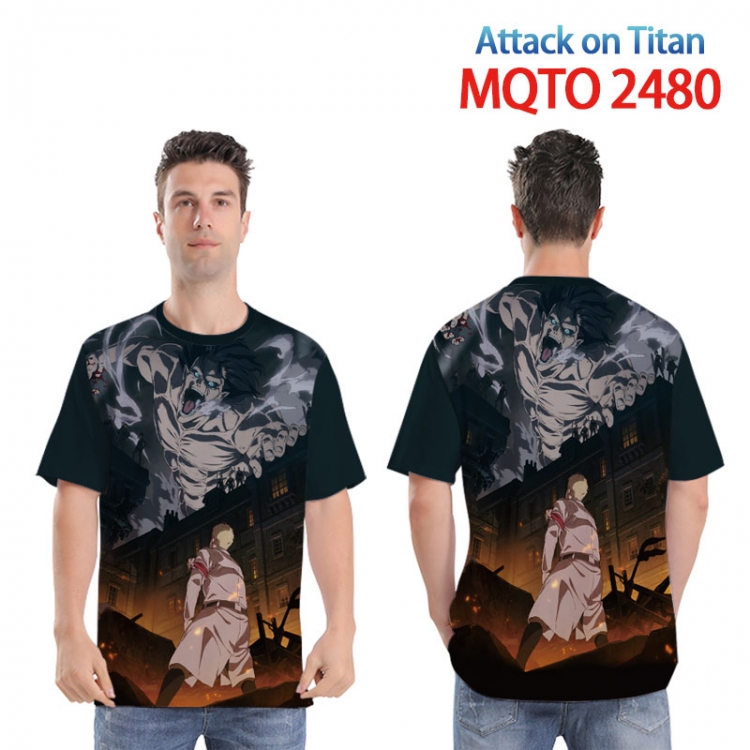 Shingeki no Kyojin Full color printed short sleeve T-shirt 2XS-4XL  9 sizes MQTO 2480