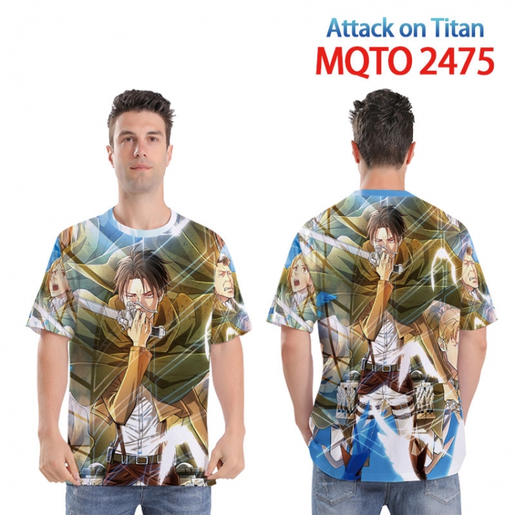 Shingeki no Kyojin Full color printed short sleeve T-shirt 2XS-4XL  9 sizes MQTO 2475