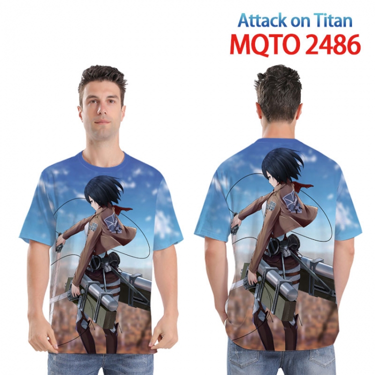 Shingeki no Kyojin Full color printed short sleeve T-shirt 2XS-4XL  9 sizes  MQTO 2486