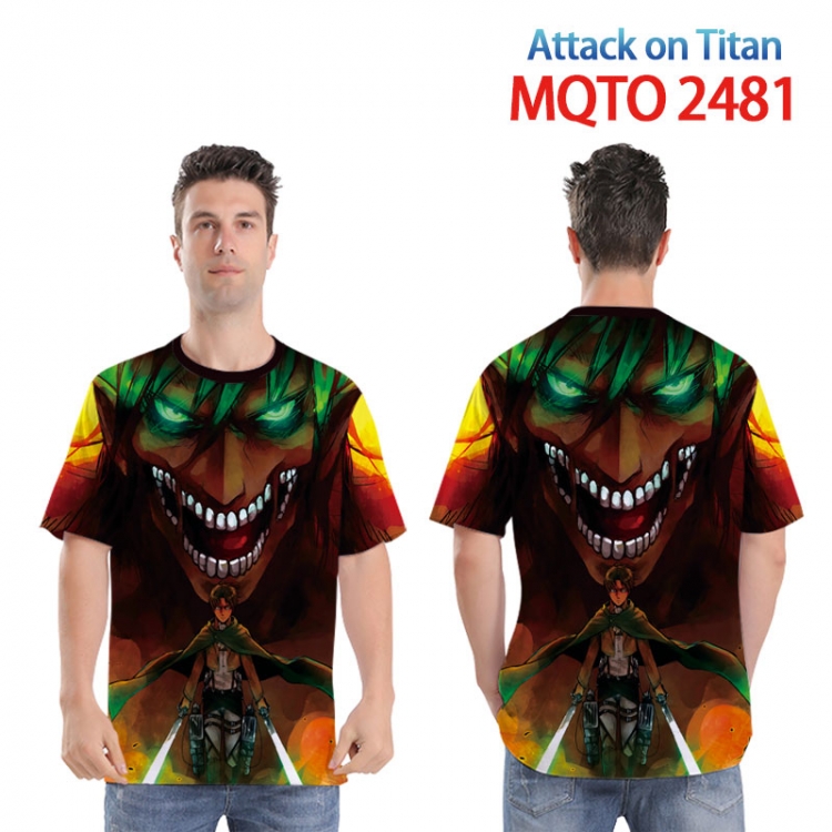 Shingeki no Kyojin Full color printed short sleeve T-shirt 2XS-4XL  9 sizes  MQTO 2481